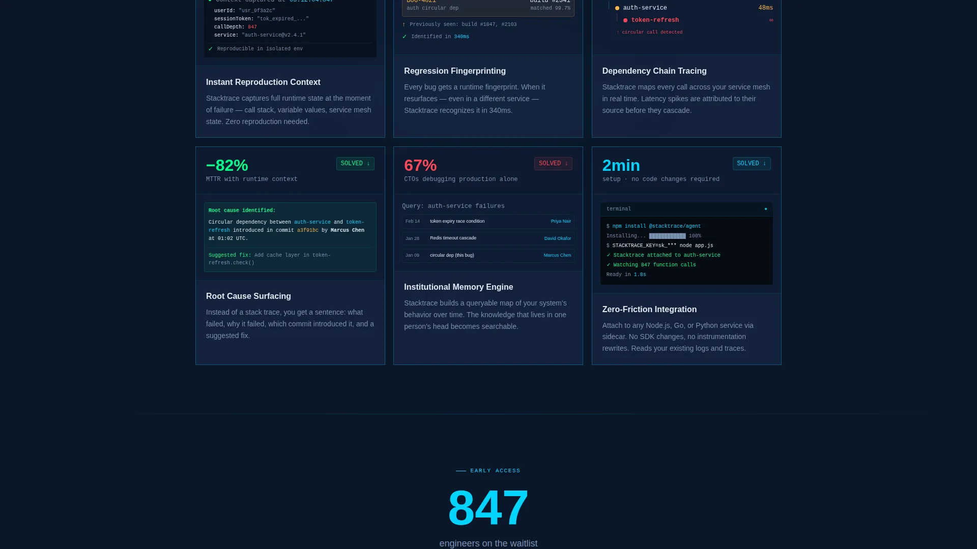 DevTools Pre-Seed Startup Landing Page Template