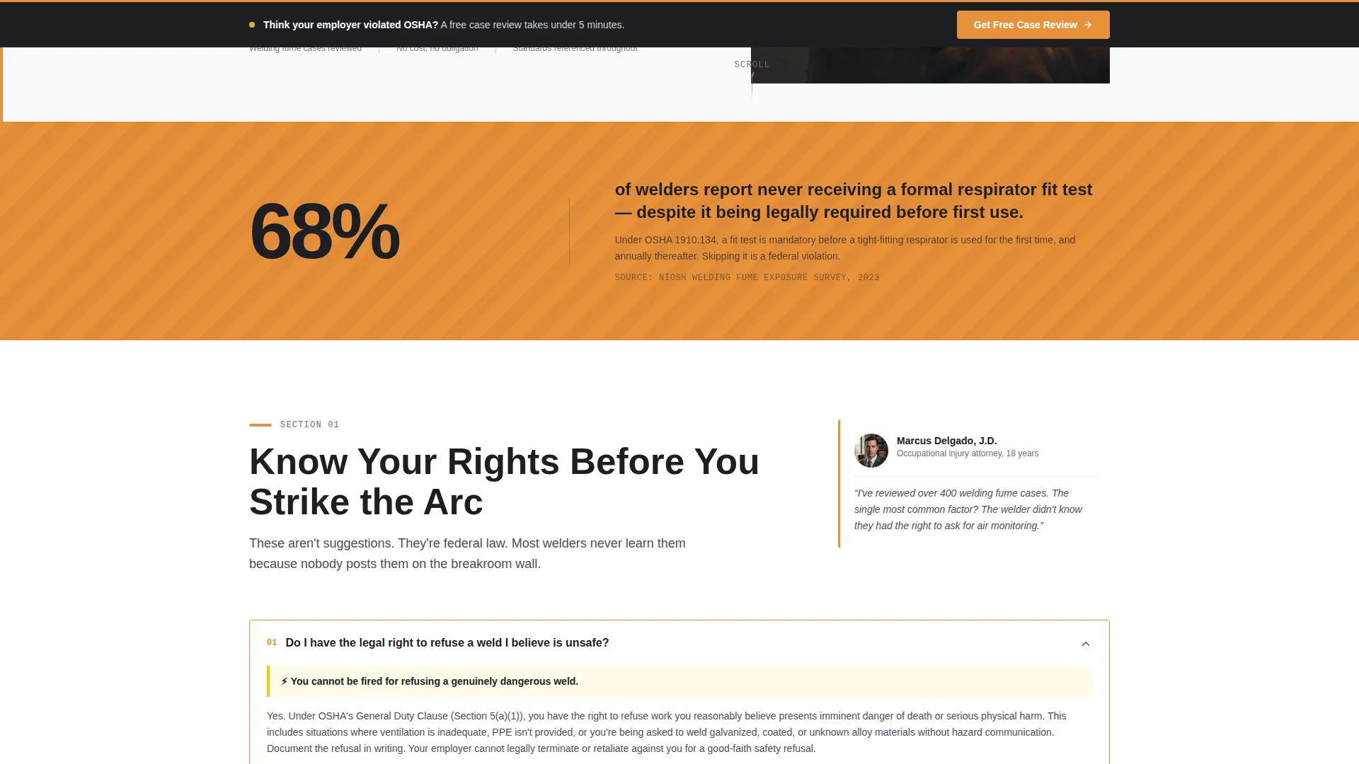 Welder FAQ Website Template