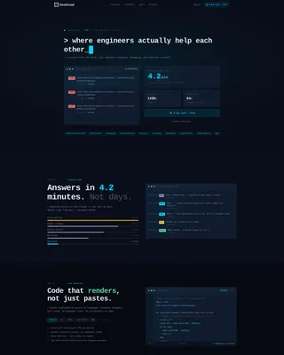Midnight Forum Landing Page Template