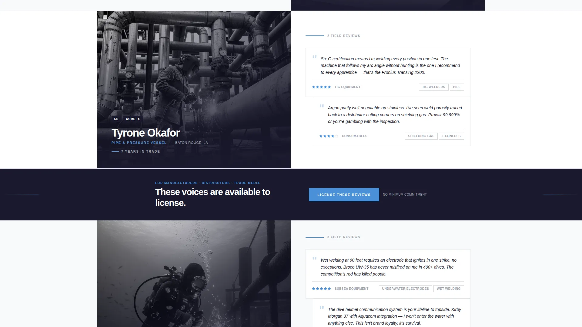 Welder Reviews Website Template