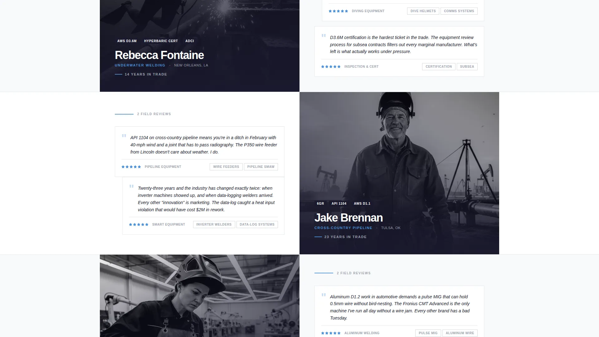 Welder Reviews Website Template