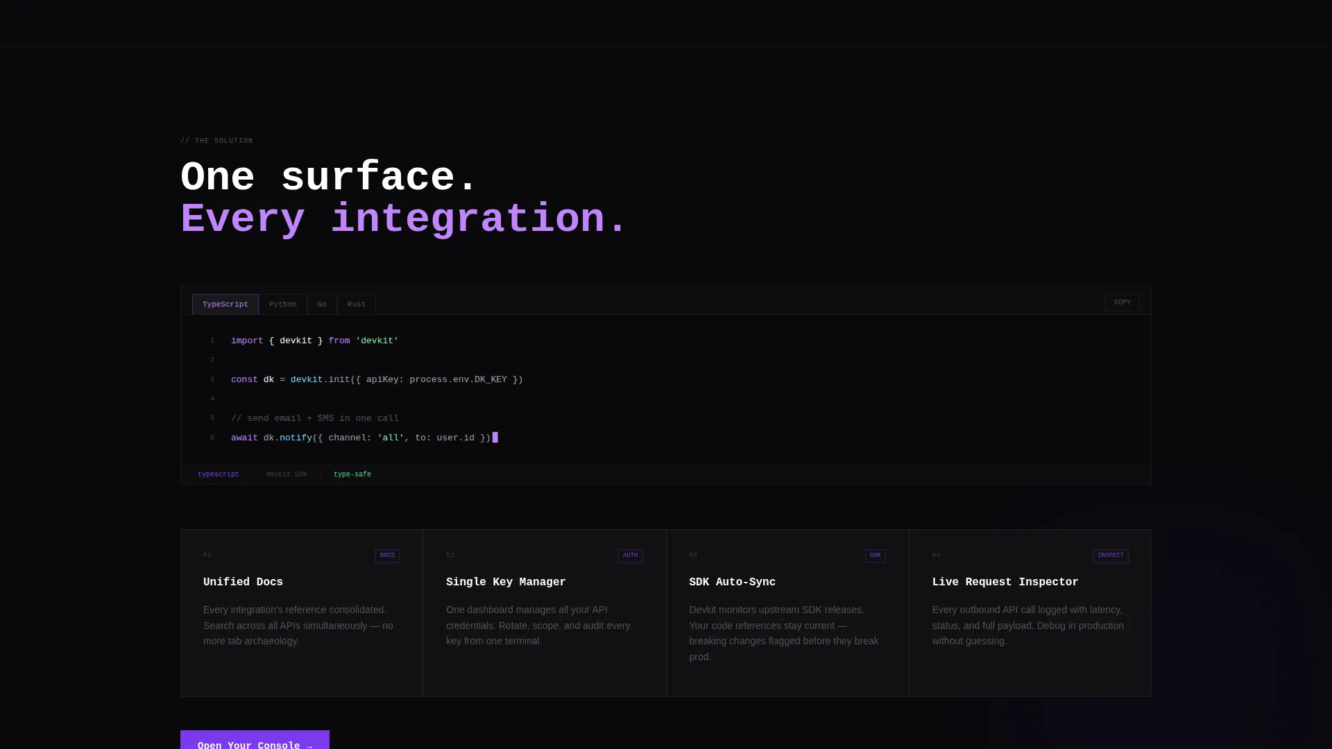 Modern Hub Landing Page Template
