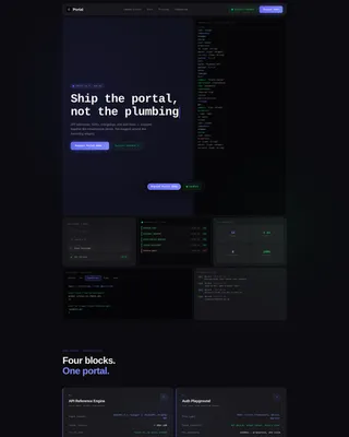 Bento Grid Developer Portal Landing Page Template