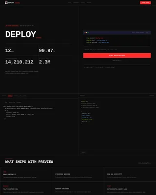 Brutalist Developer Preview Landing Page Template