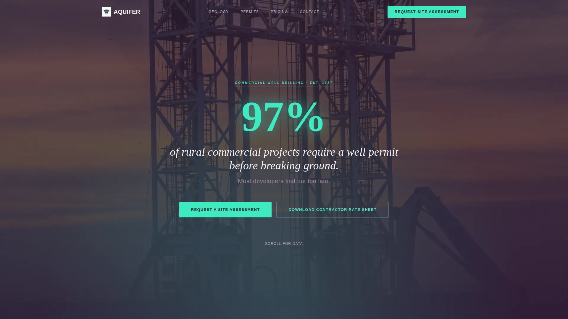 Well Driller B2B Landing Page Template