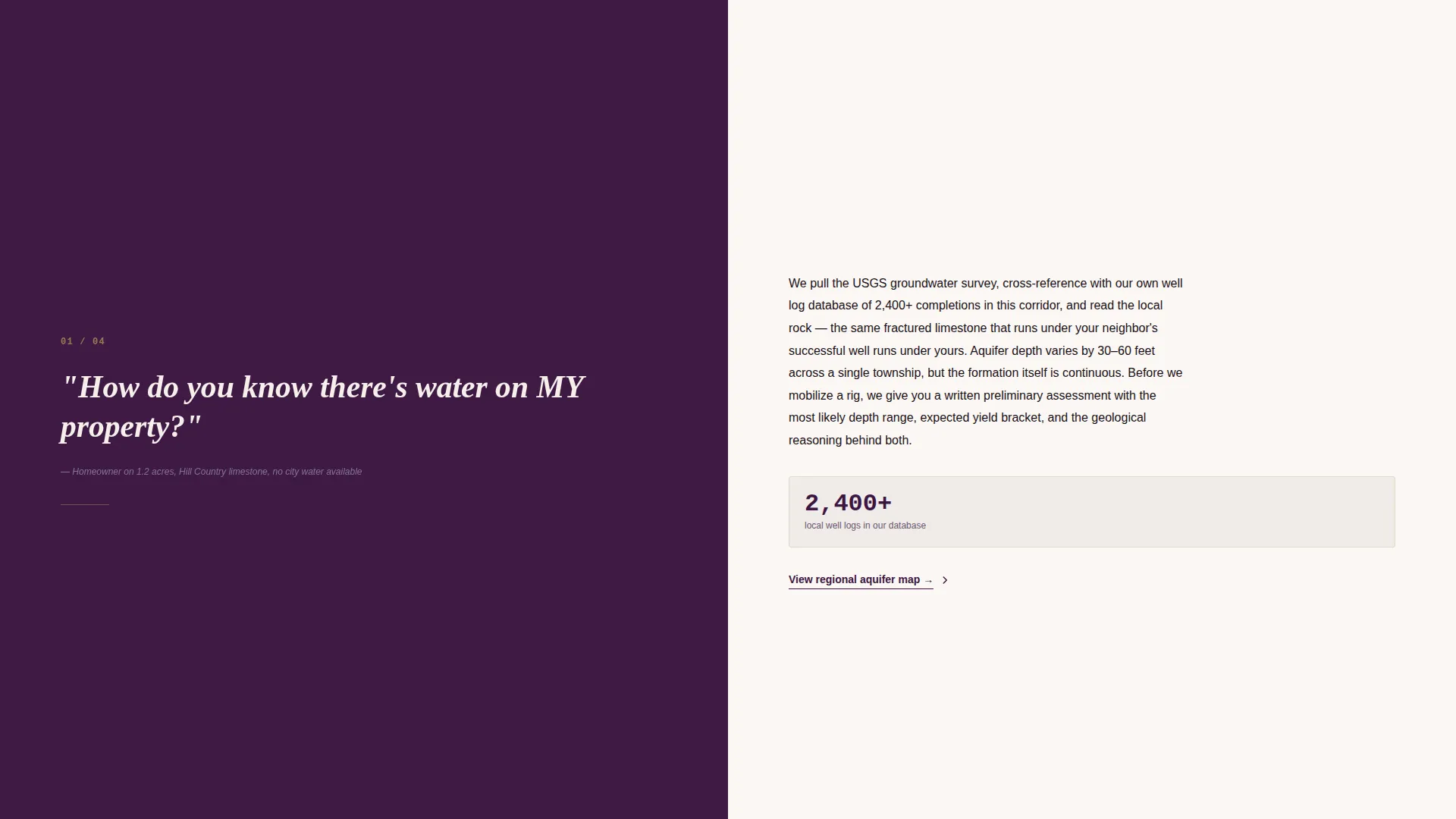 Well Driller Business FAQ Website Template