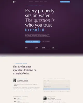 Well Driller Business Booking Website Template