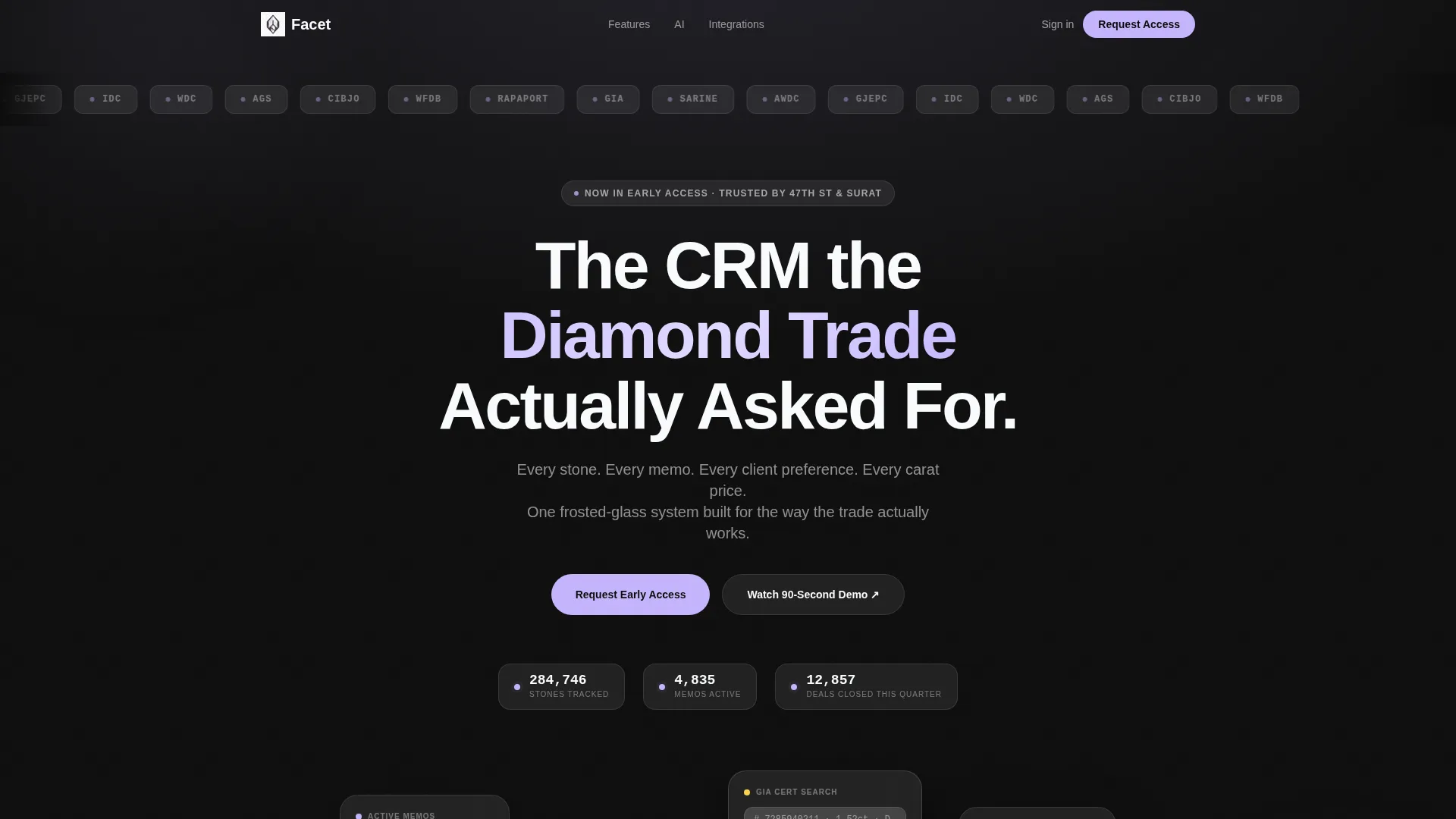 Diamond CRM Landing Page Template for Trade Pros