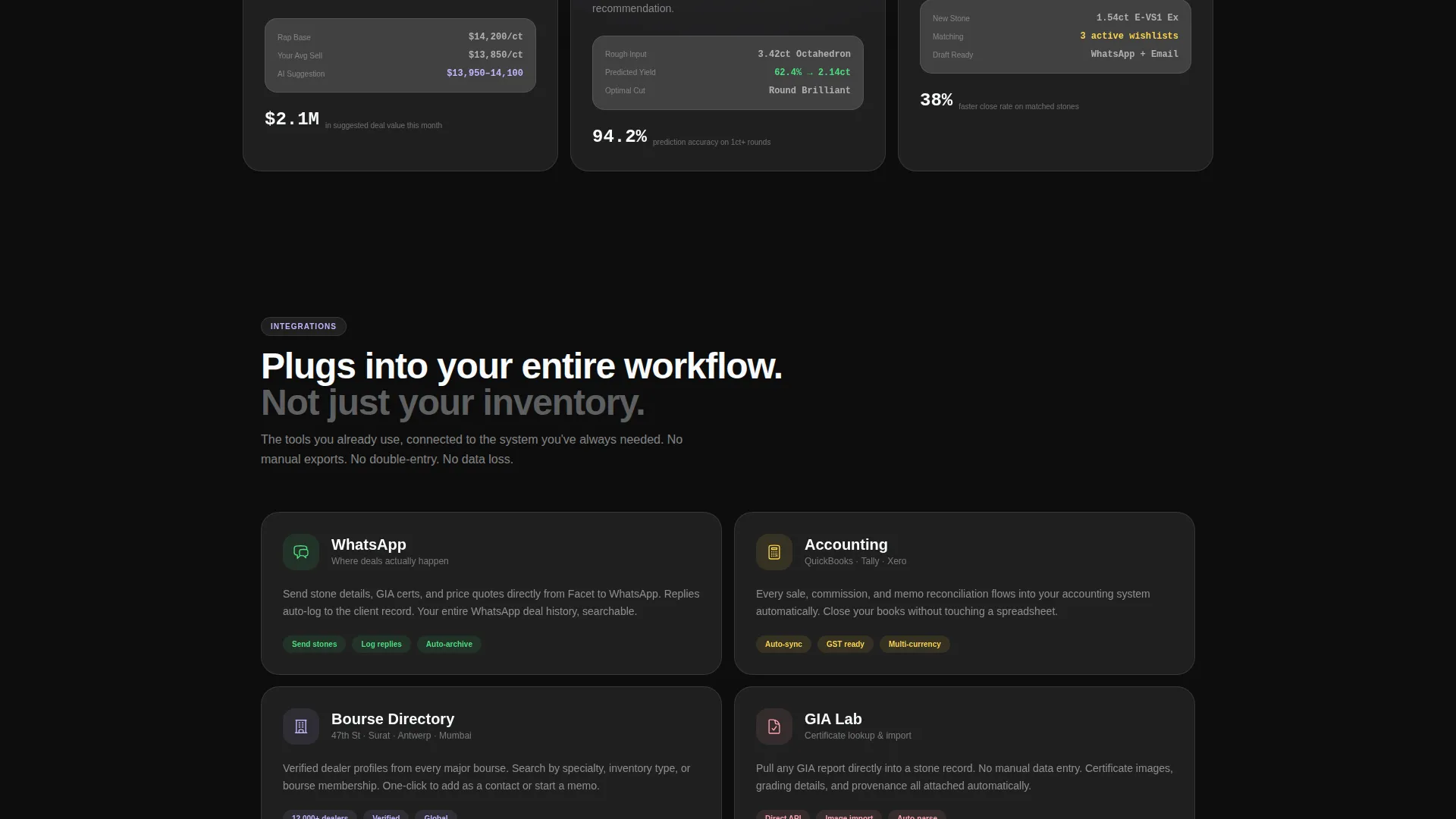 Diamond CRM Landing Page Template for Trade Pros
