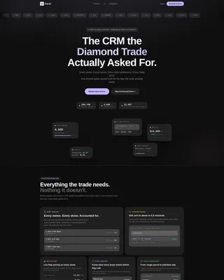 Diamond CRM Landing Page Template for Trade Pros