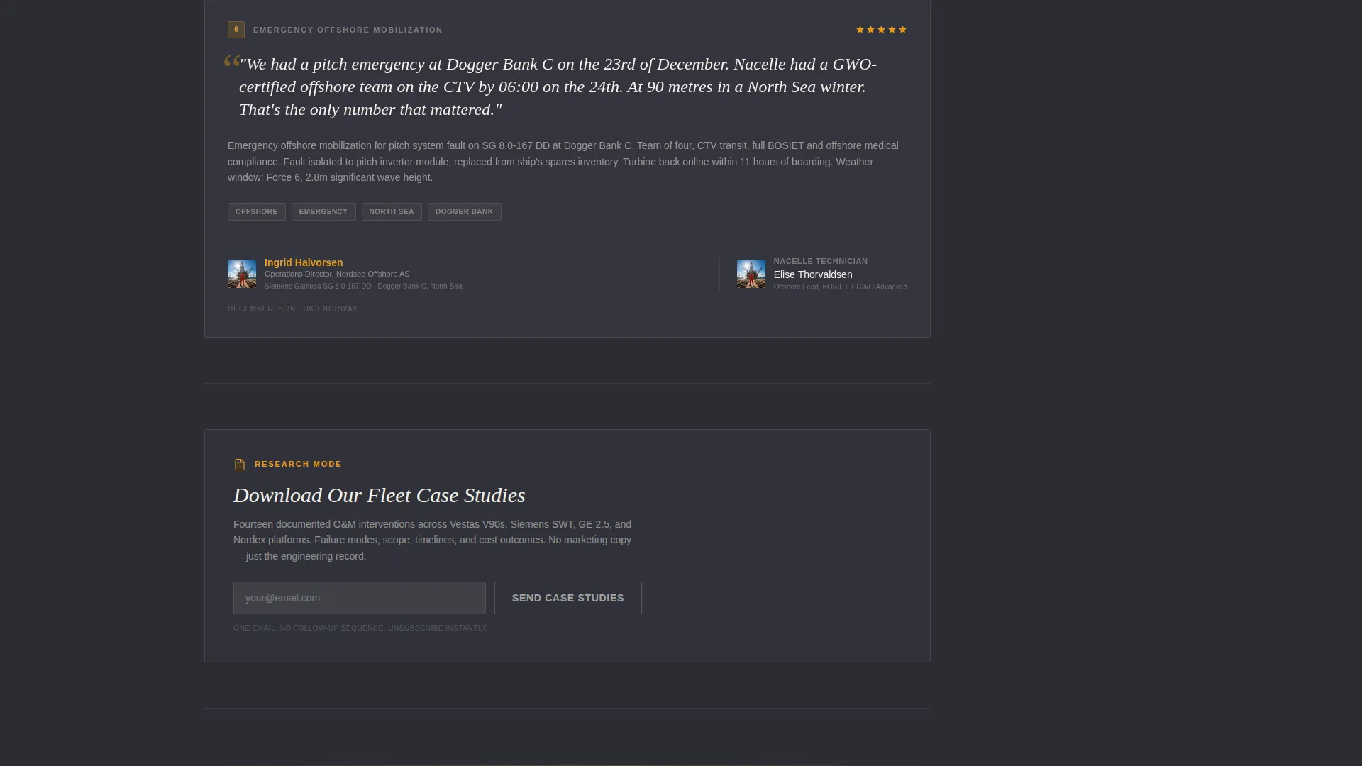 Wind Turbine Technician Business Reviews Website Template