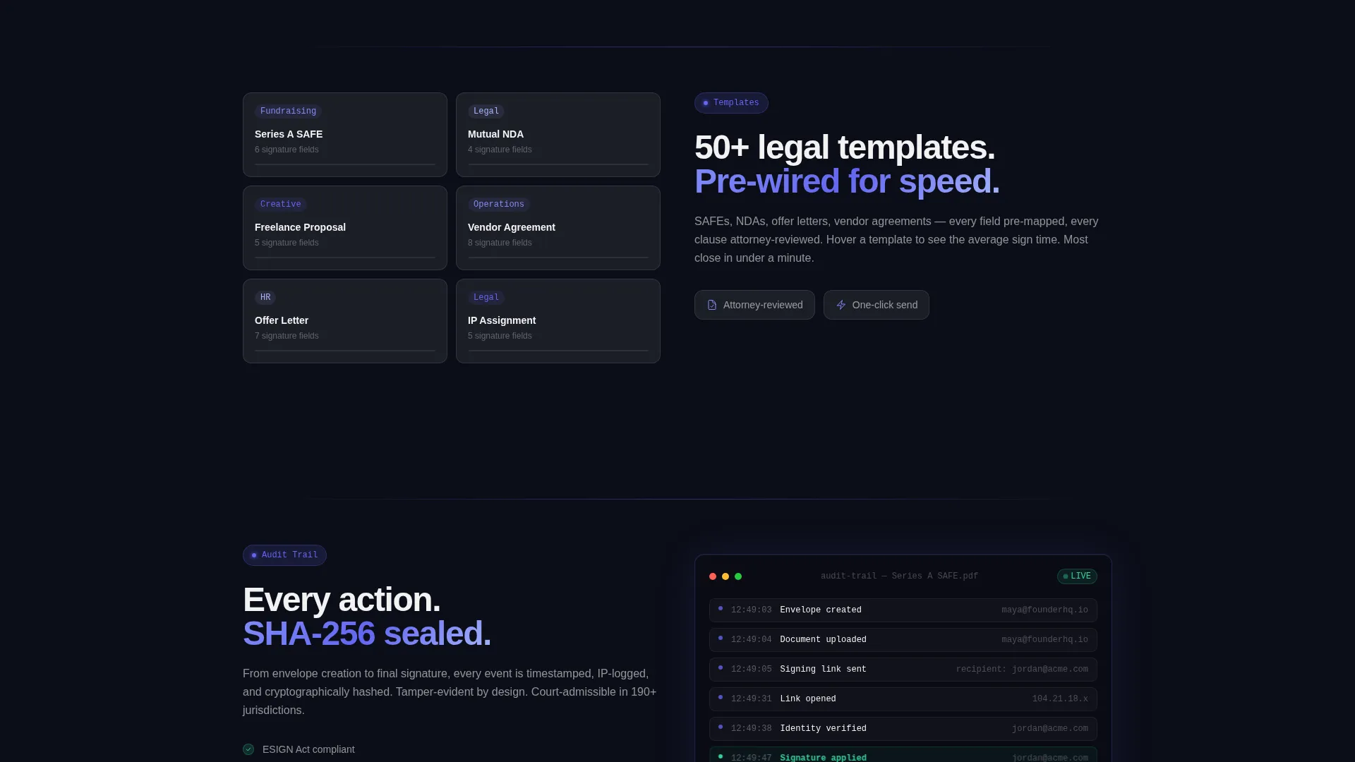 Digital Signature Tool Landing Page Template
