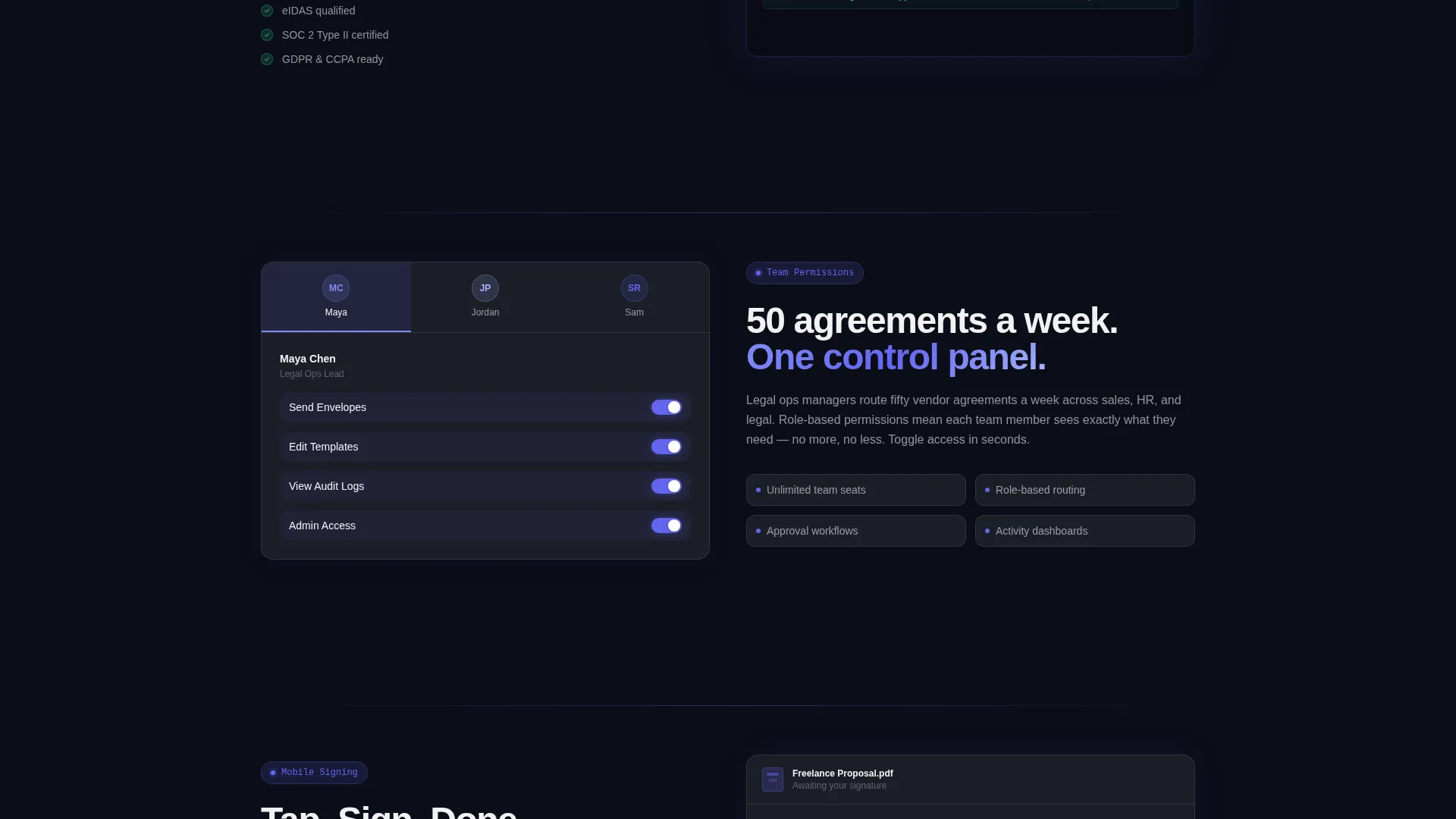 Digital Signature Tool Landing Page Template