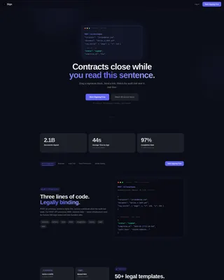 Digital Signature Tool Landing Page Template