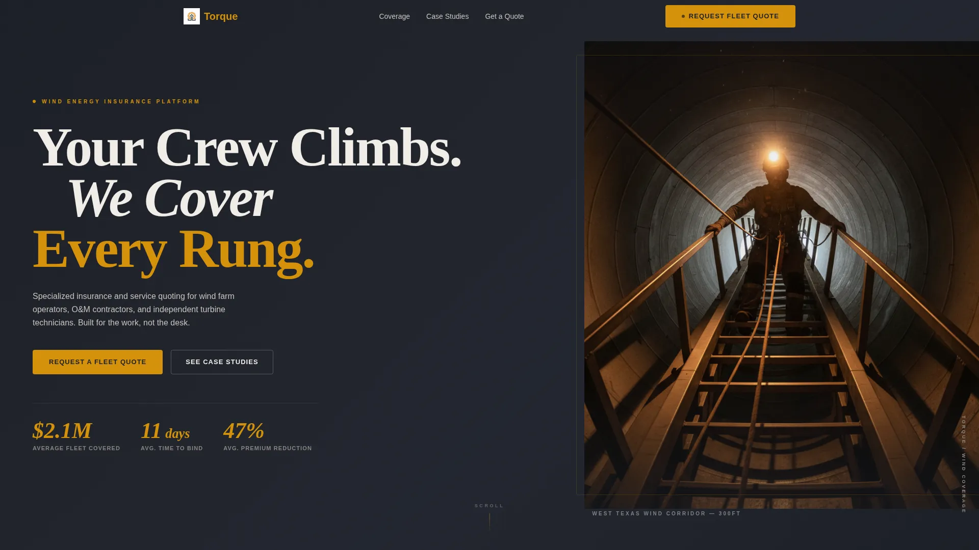 Wind Turbine Technician Business Privacy Policy Website Template
