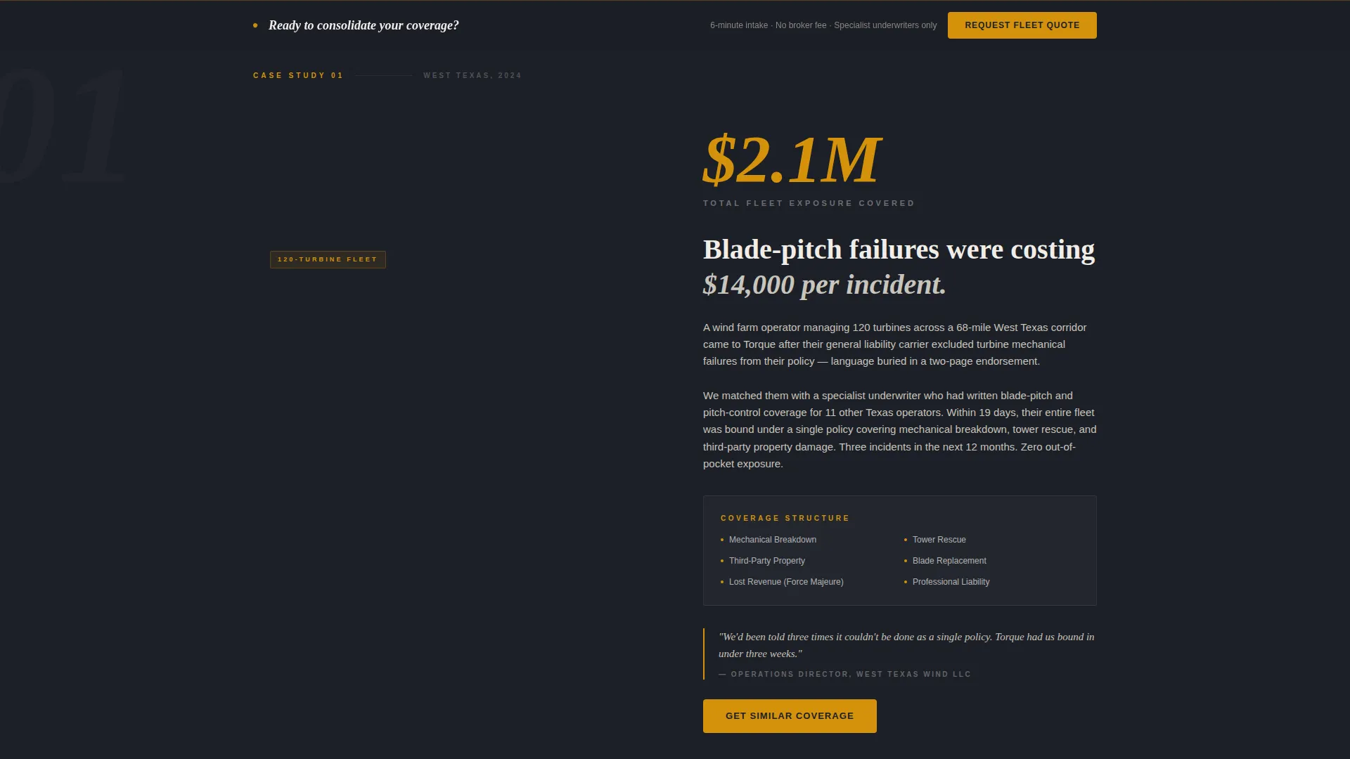 Wind Turbine Technician Business Privacy Policy Website Template