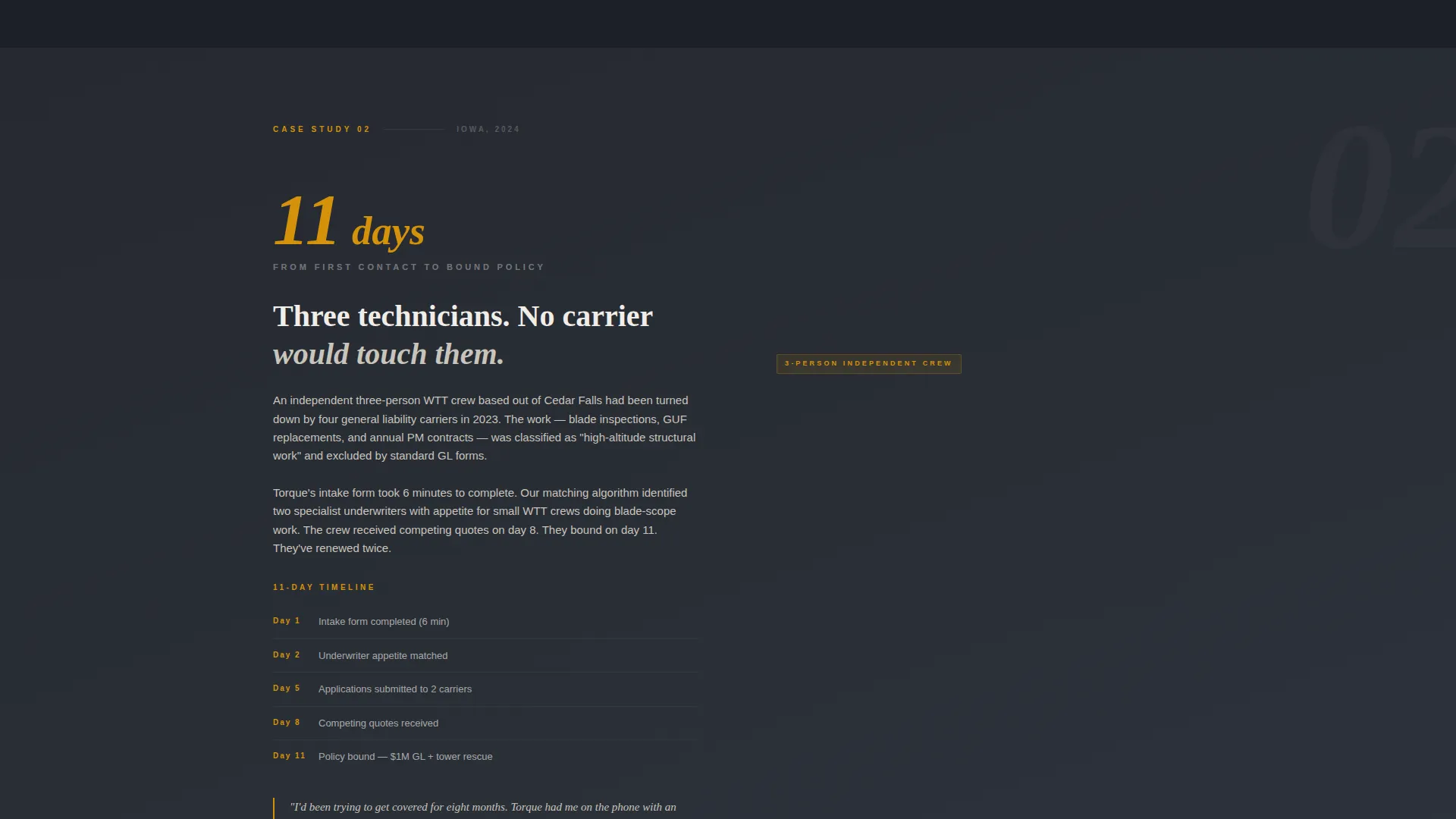 Wind Turbine Technician Business Privacy Policy Website Template