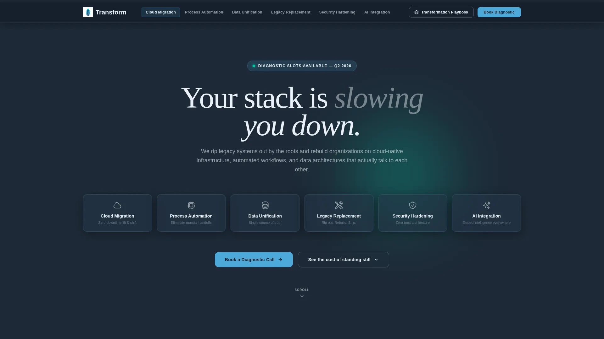 Digital Transformation Consultancy Landing Page