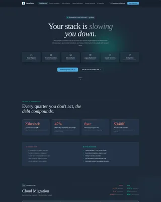 Digital Transformation Consultancy Landing Page