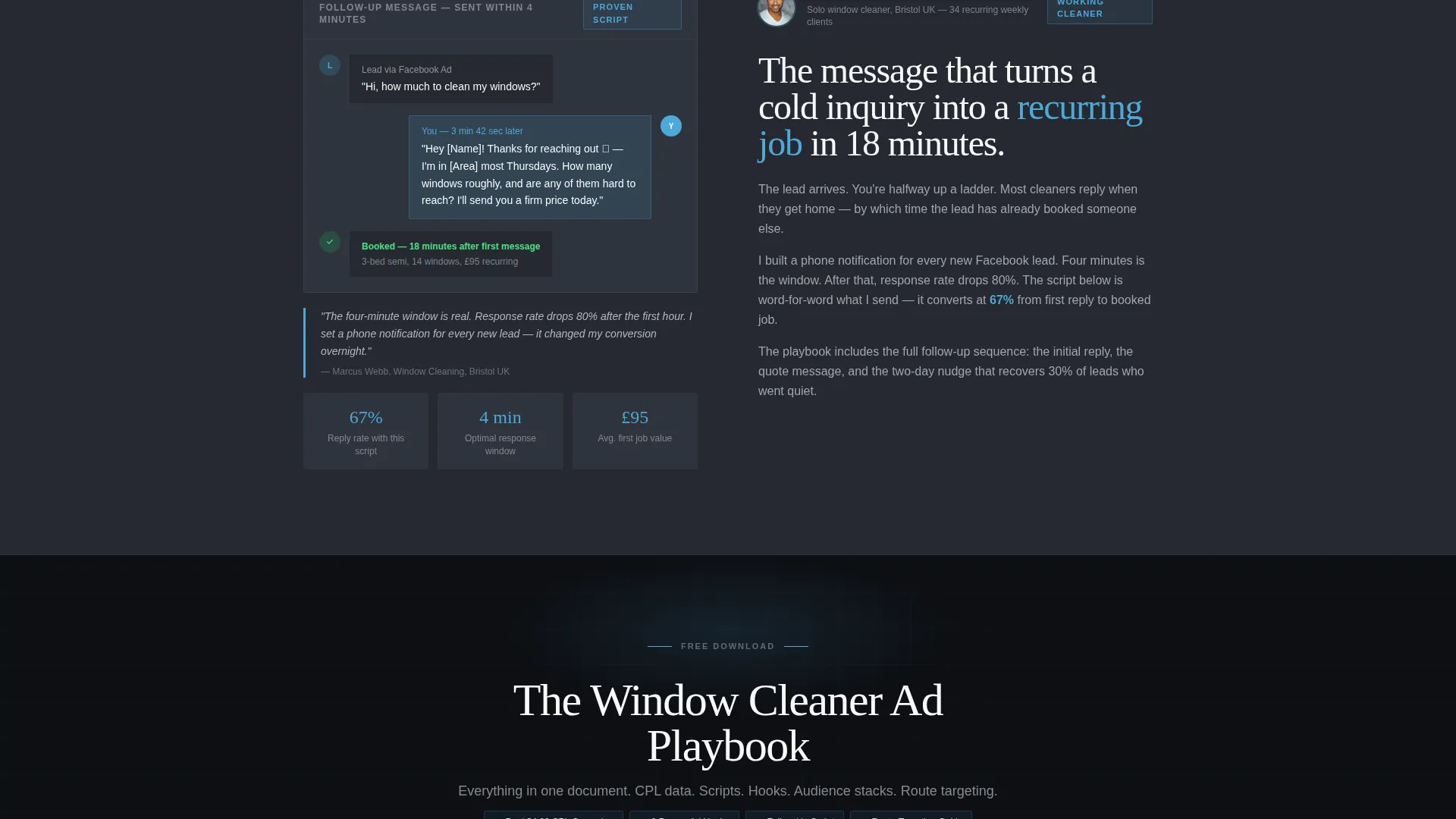 Window Cleaner Marketing Blog Website Template