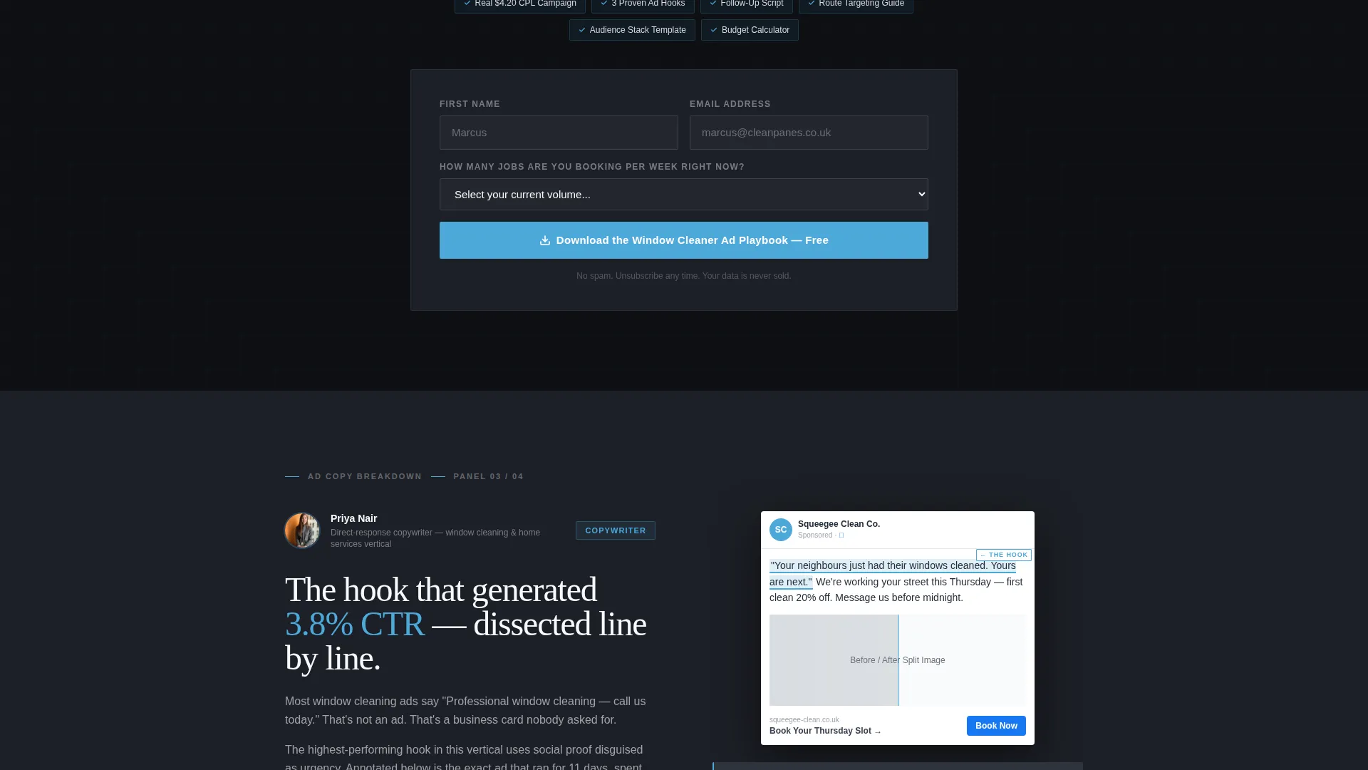 Window Cleaner Marketing Blog Website Template