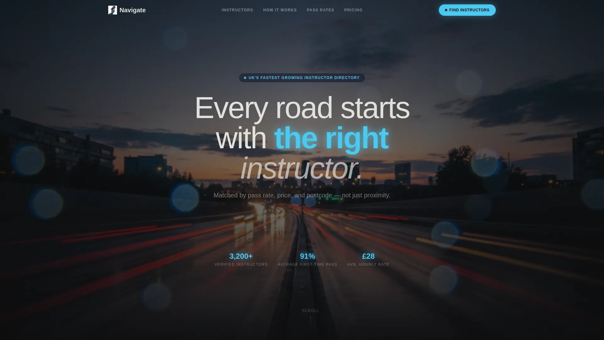 Driving Instructor Directory Landing Page Template
