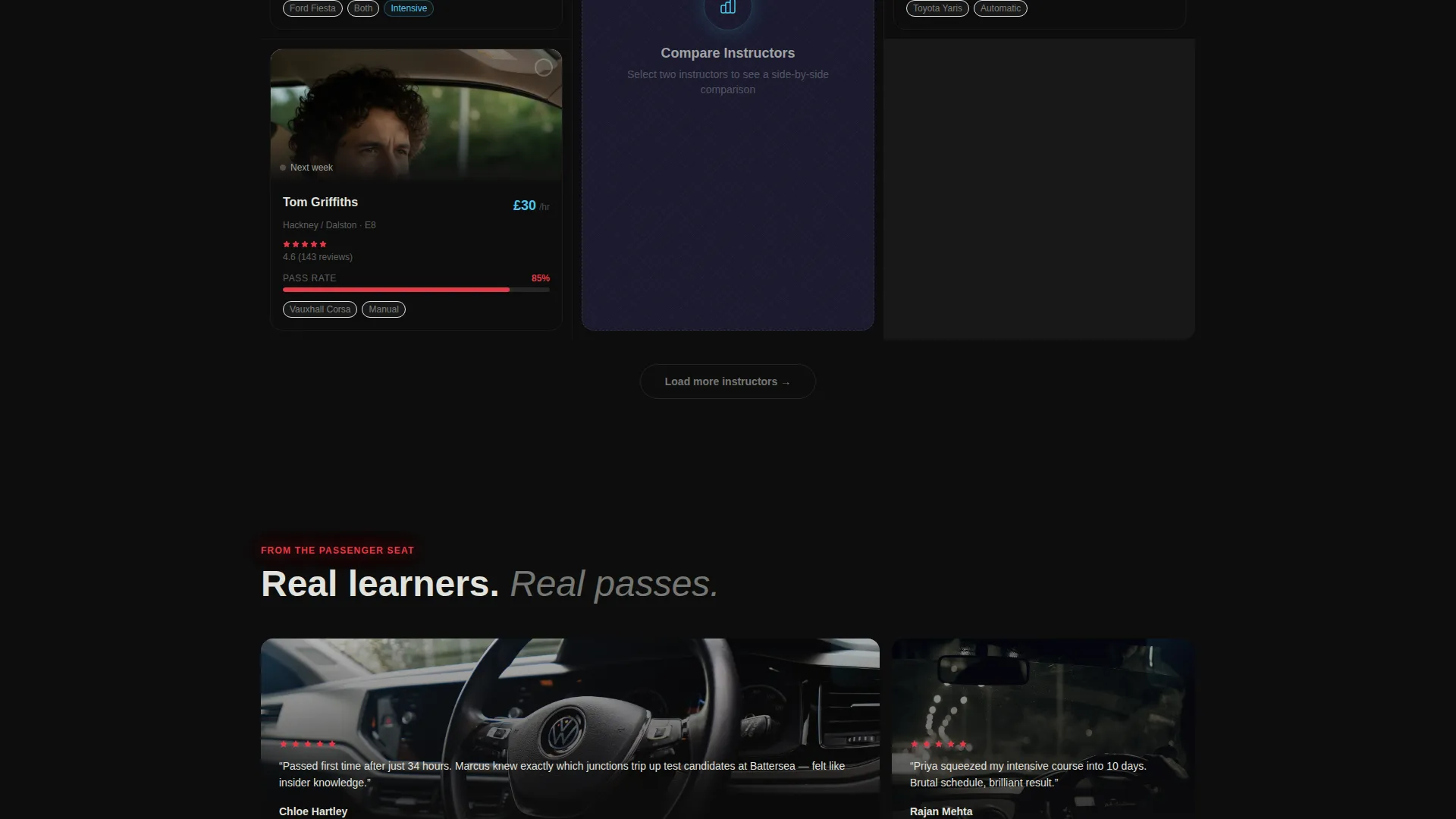 Driving Instructor Directory Landing Page Template