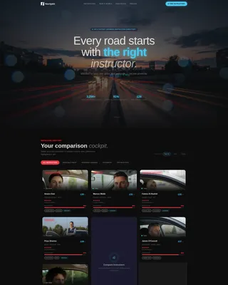 Driving Instructor Directory Landing Page Template