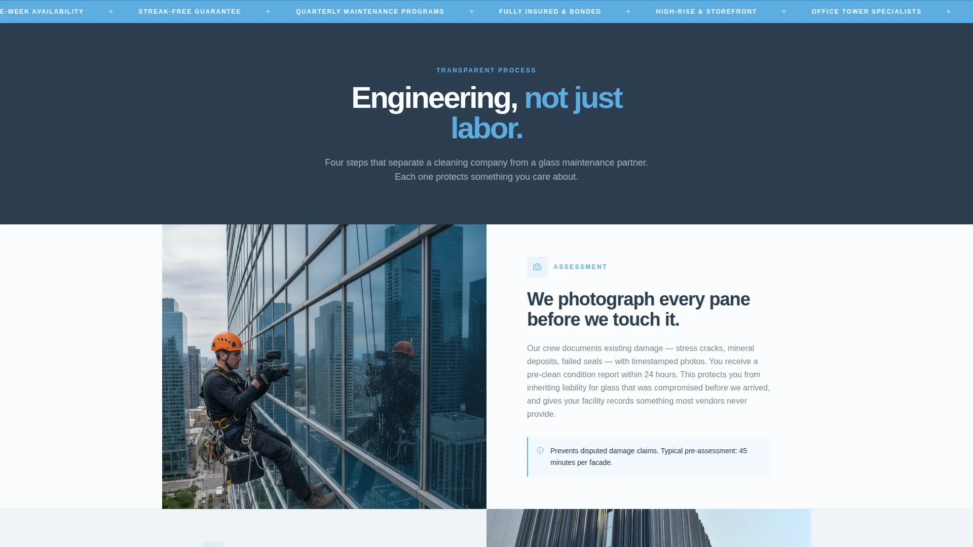 Window Cleaning Seasonal Promotion Landing Page