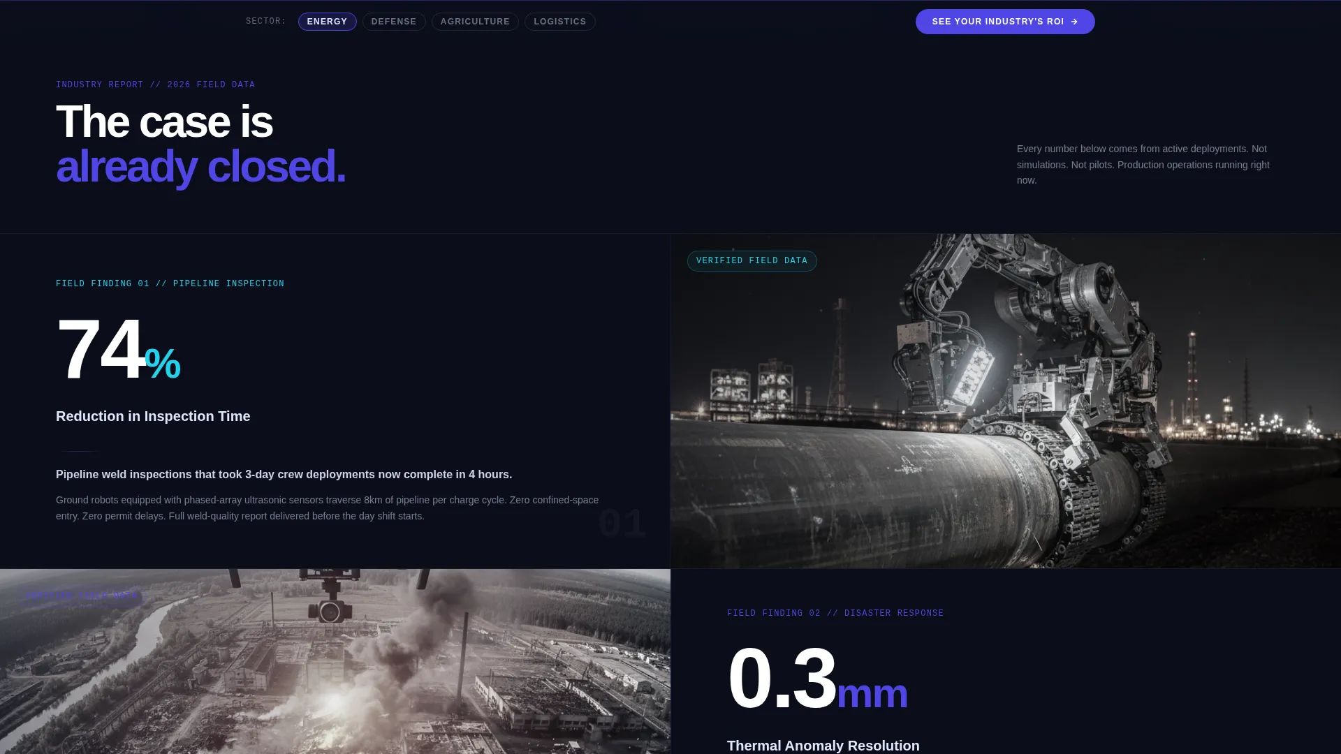 Autonomous Drone & Robotics Landing Page Template