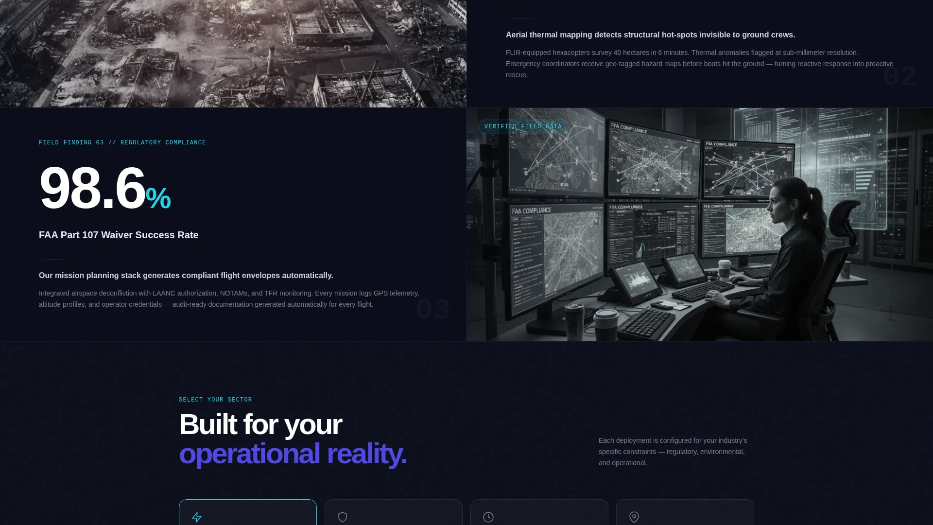 Autonomous Drone & Robotics Landing Page Template