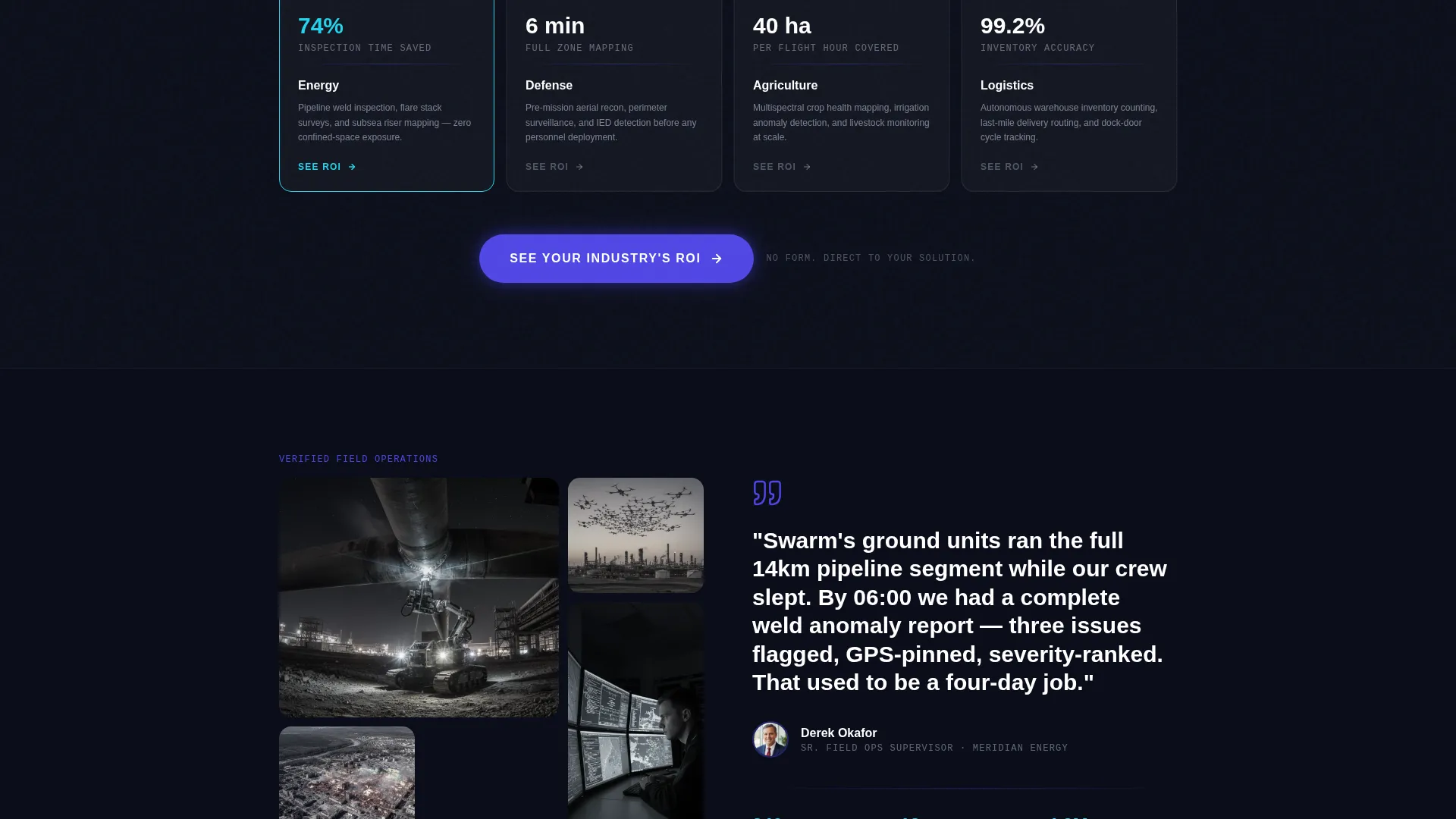 Autonomous Drone & Robotics Landing Page Template