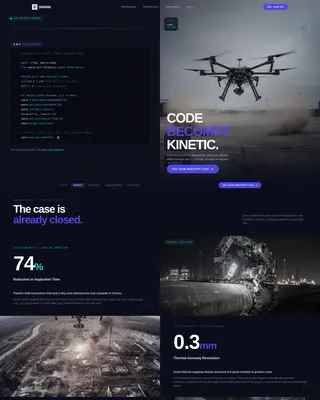 Autonomous Drone & Robotics Landing Page Template