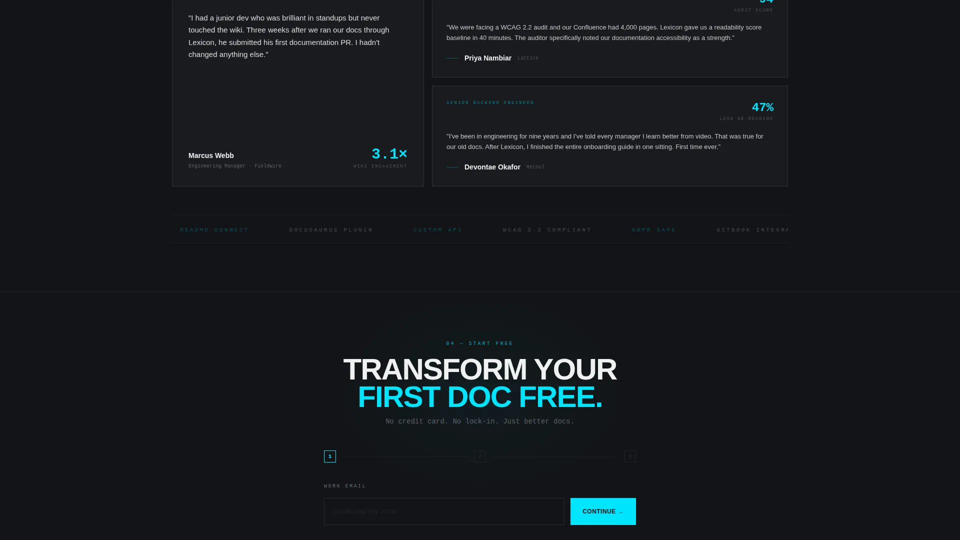Dyslexia-Friendly Documentation Landing Page Template