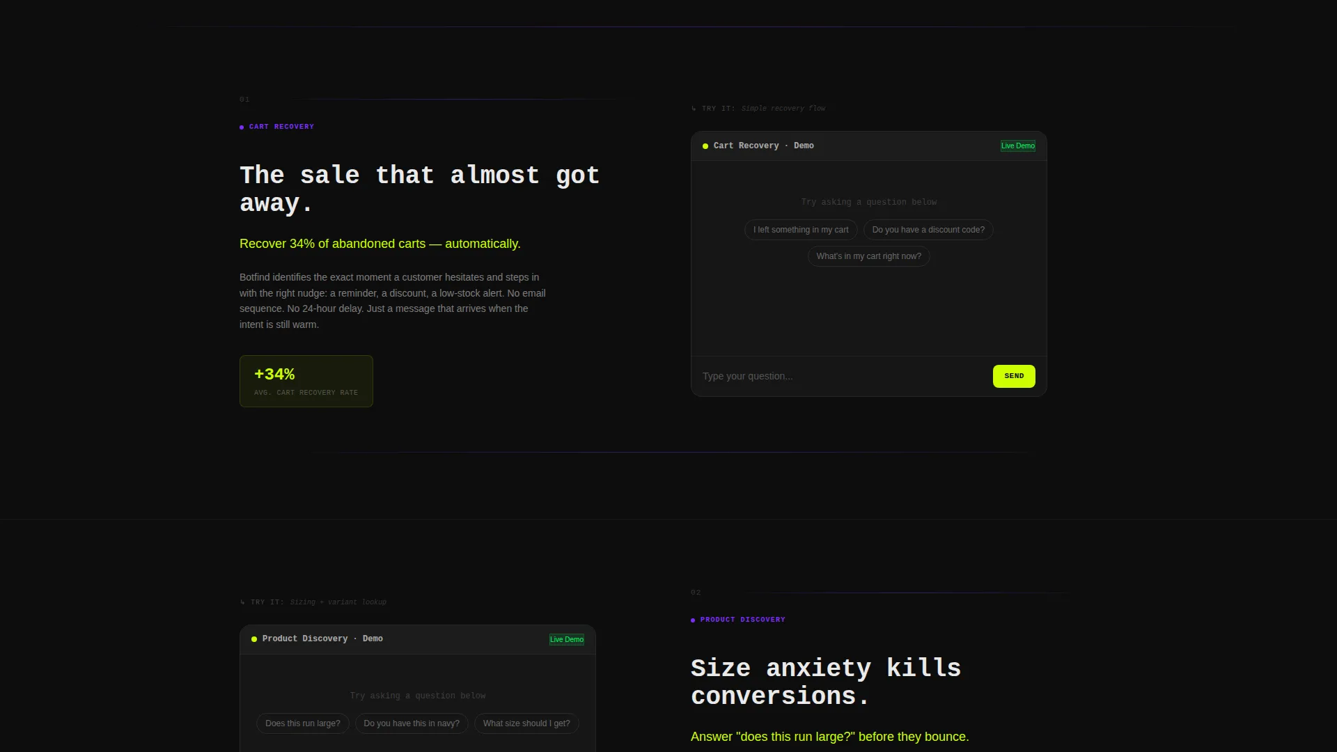 AI Chatbot Landing Page Template for E-Commerce