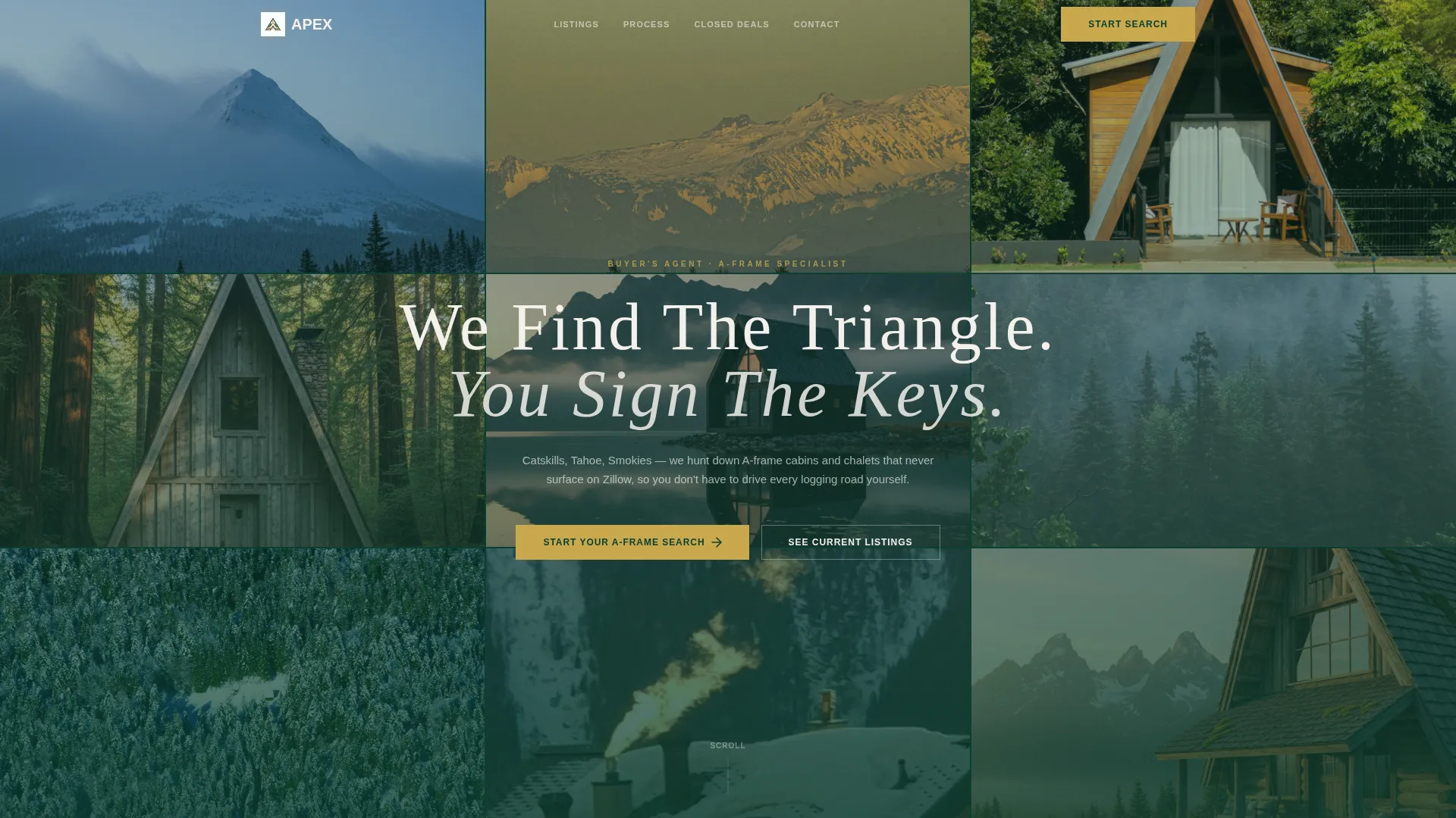 A-Frame House Real Estate Professional Website Template