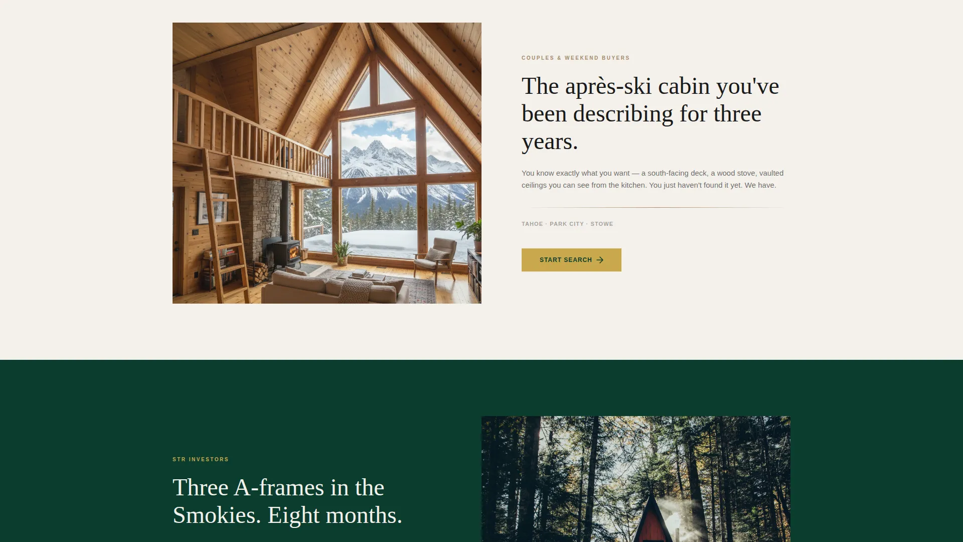A-Frame House Real Estate Professional Website Template