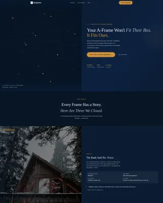 A-Frame House Real Estate Portfolio & Case Study Website Template
