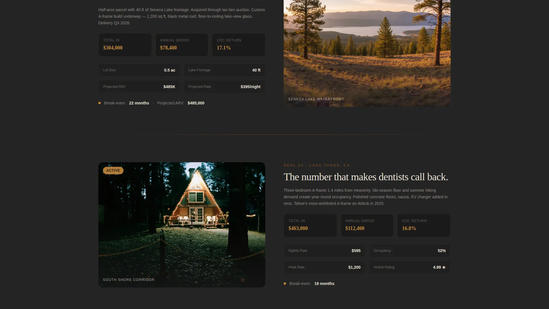 A-Frame House Real Estate Advanced Booking Website Template