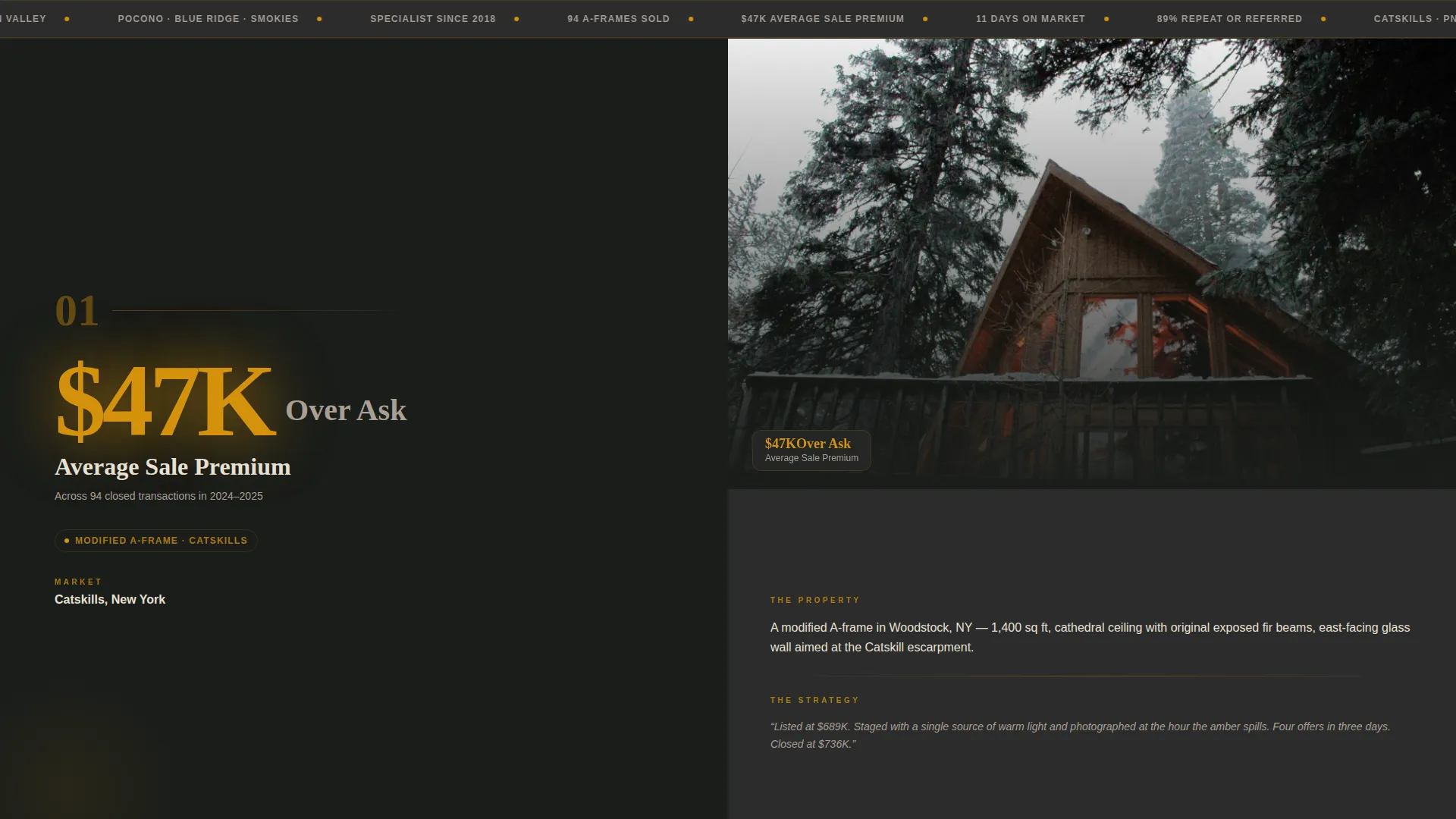A-Frame House Real Estate Specialist Booking Website Template