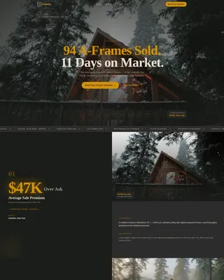 A-Frame House Real Estate Specialist Booking Website Template