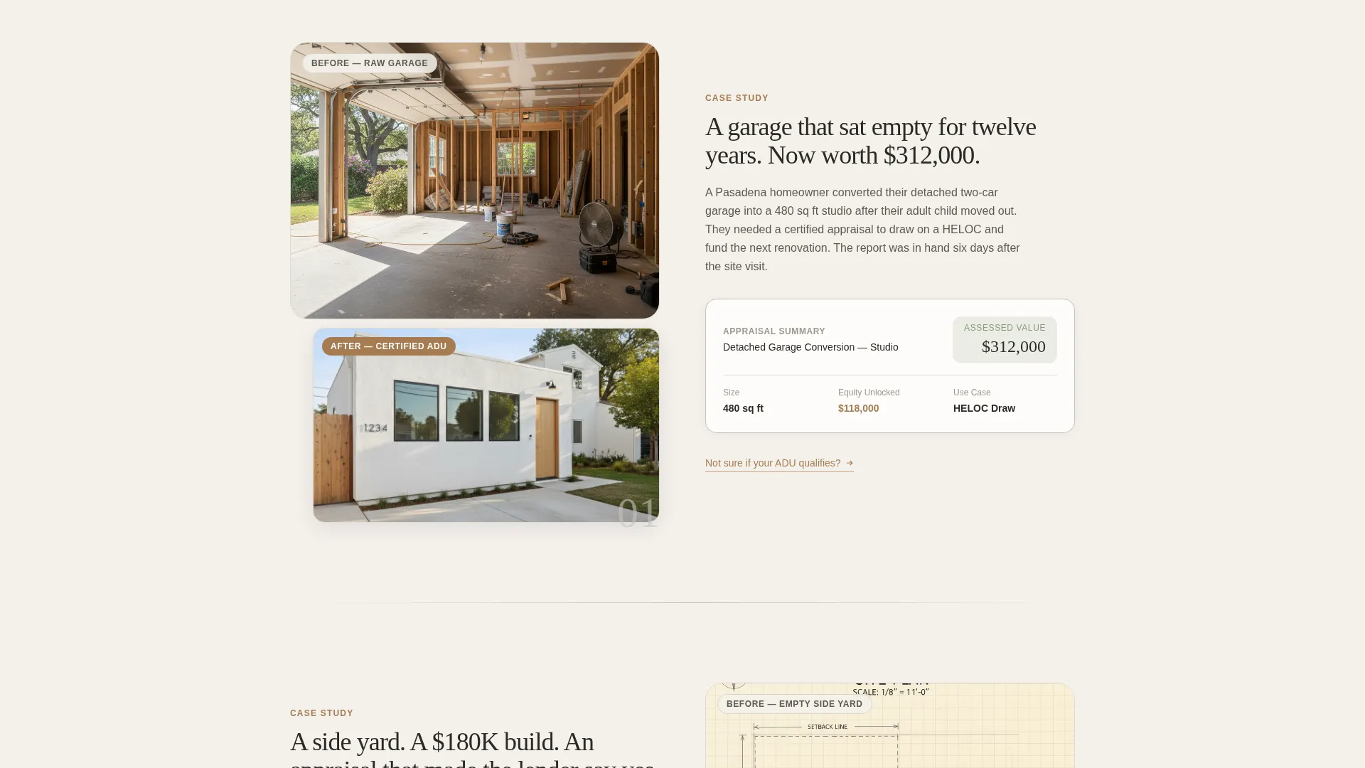 ADU (Accessory Dwelling Unit) Real Estate Booking Website Template