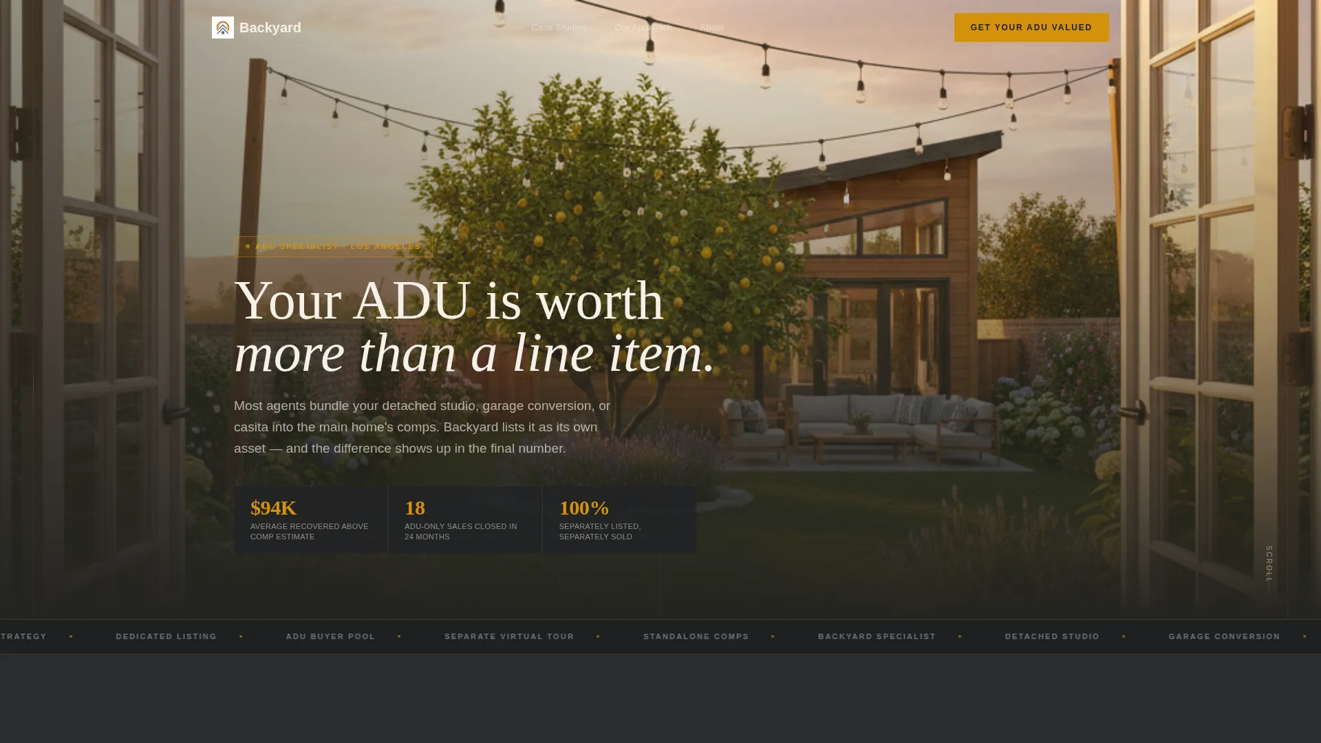 ADU Landing Page Template for Listing Specialists