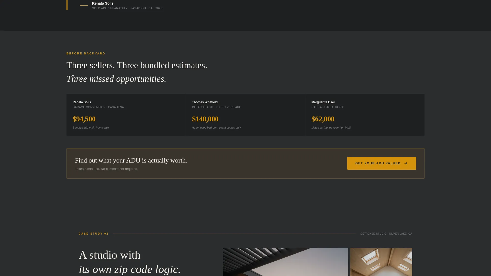 ADU Landing Page Template for Listing Specialists
