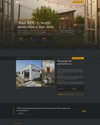 ADU Landing Page Template for Listing Specialists