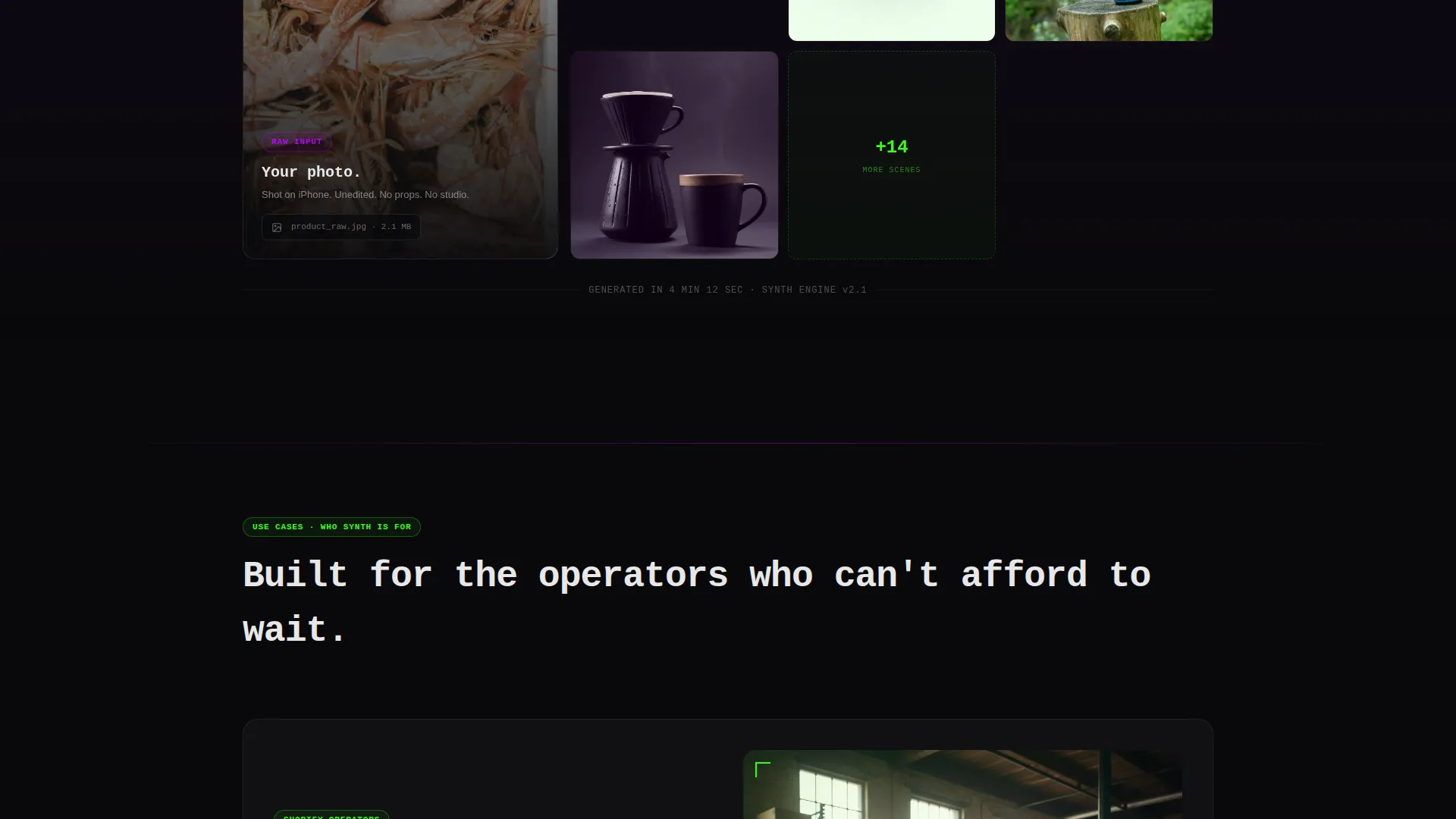 AI E-Commerce Product Image Generator Landing Page