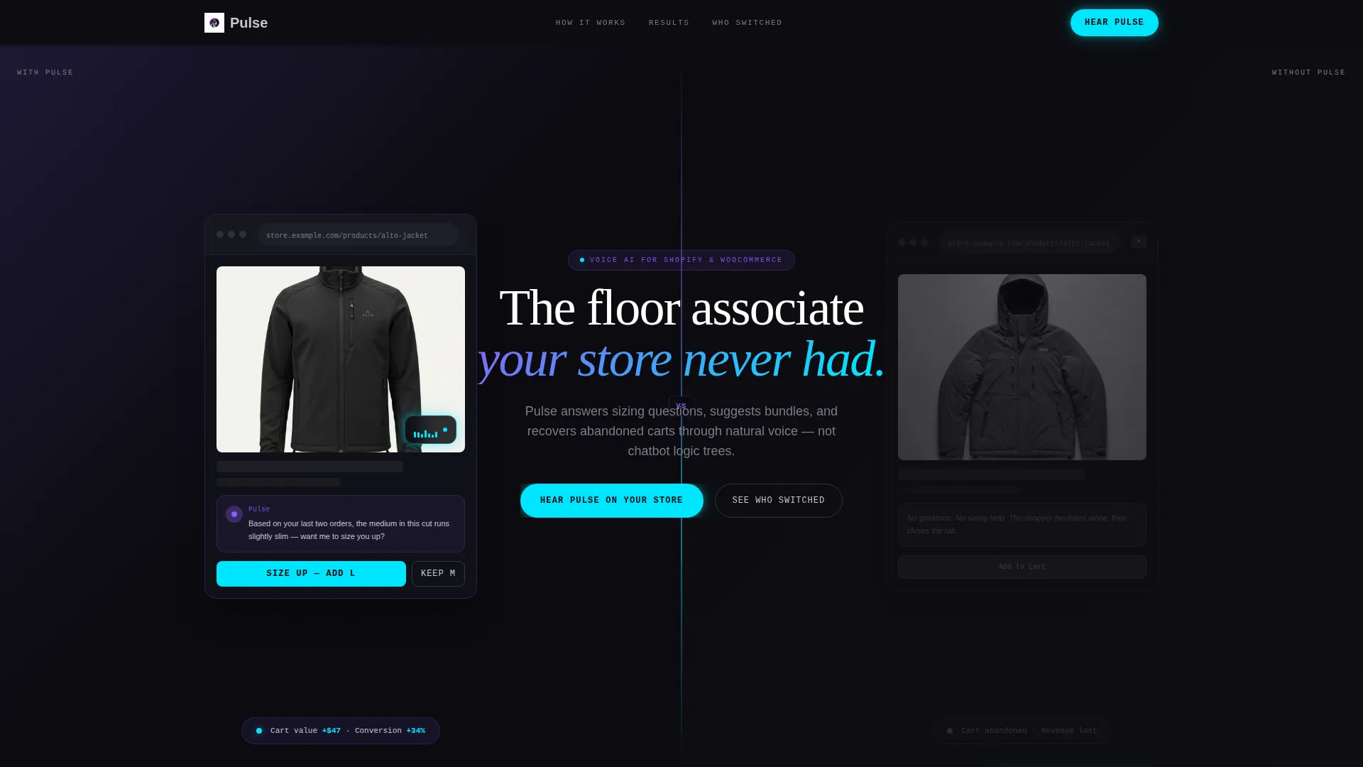 AI Voice Assistant E-Commerce Landing Page Template