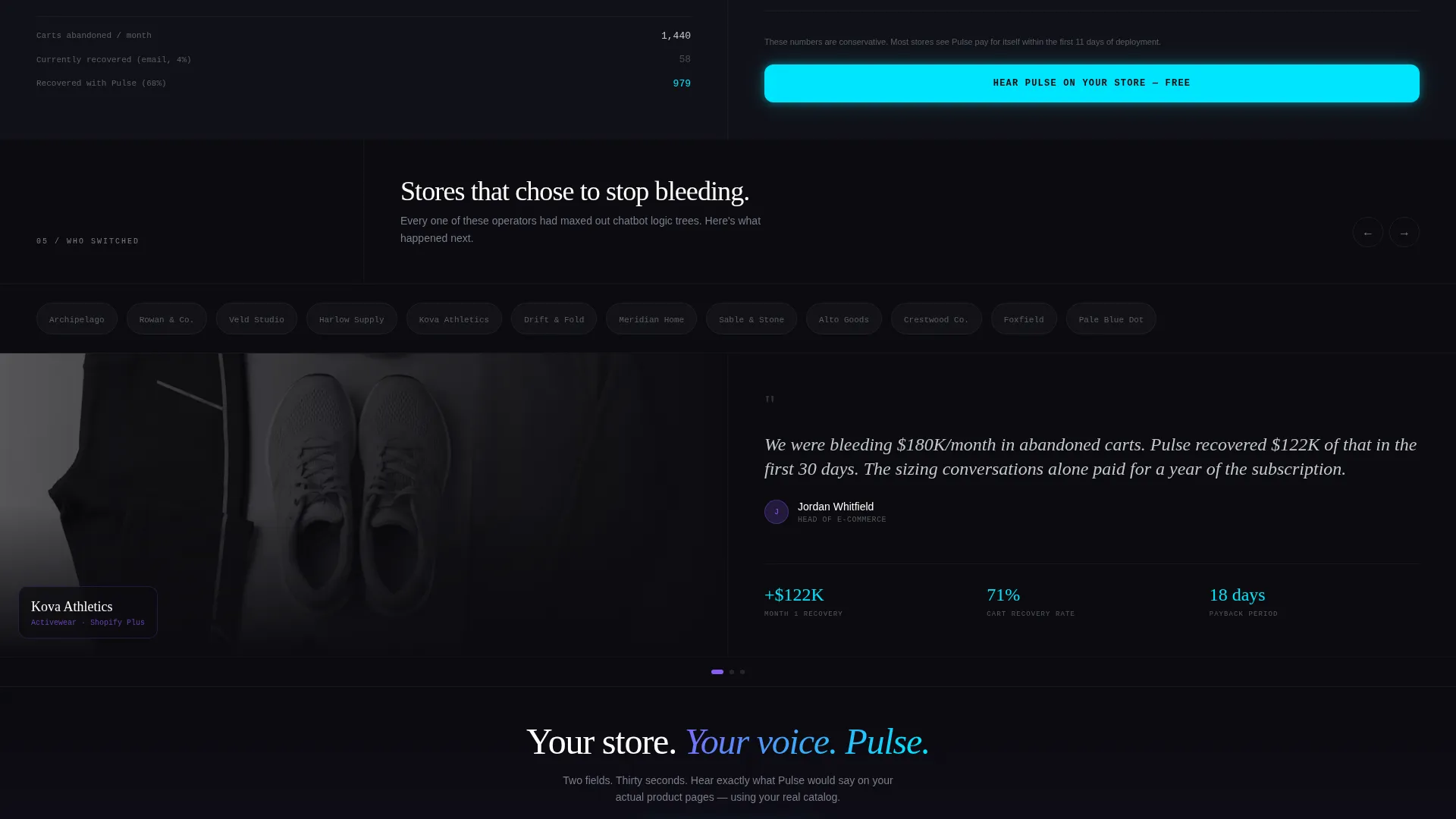 AI Voice Assistant E-Commerce Landing Page Template