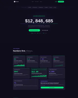 Abandoned Cart Email SaaS Landing Page Template