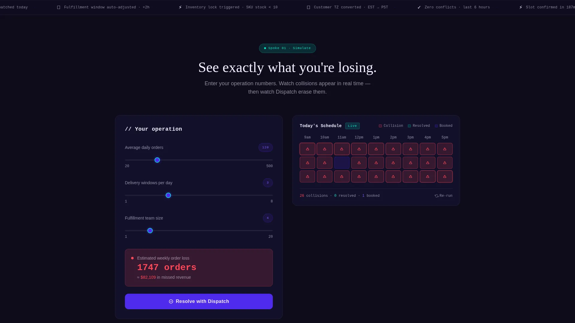 E-Commerce Booking & Scheduling Landing Page Template
